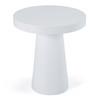 Desoto - Modern White Concrete Round End Table / VGGR-DESTOTO-WHT