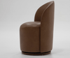 Correa - Modern Brown Vegan Leather Swivel Dining Chair / VGKK-KF.Y1179-BRN