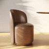 Correa - Modern Brown Vegan Leather Swivel Dining Chair / VGKK-KF.Y1179-BRN