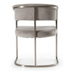 Sebastian - Modern Grey Fabric + Stainless Steel Dining Chair / VGGA-6251CH-GRY