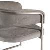 Sebastian - Modern Grey Fabric + Stainless Steel Dining Chair / VGGA-6251CH-GRY