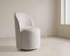 Correa - Modern White Fabric Swivel Dining Chair / VGKK-KF.Y1179-WHT