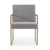 Suzanne - Modern Grey Fabric + Antique Brass Dining Chair / VGGA-6229CH-1-GRY