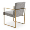 Suzanne - Modern Grey Fabric + Antique Brass Dining Chair / VGGA-6229CH-1-GRY