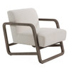 Wilber - Modern Off-White Fabric + Grey Wood Accent Chair / VGVC-S2305A-WHT