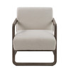 Wilber - Modern Off-White Fabric + Grey Wood Accent Chair / VGVC-S2305A-WHT