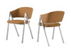 Marcus - Modern Camel Vegan Leather Dining Chair (Set of 2) / VGEW-F3248AA-CML