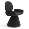 Neptune - Contemporary Black Fabric + Brushed Black Gun Dining Chair / VGVC-B2369-BLK