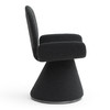 Neptune - Contemporary Black Fabric + Brushed Black Gun Dining Chair / VGVC-B2369-BLK