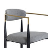 Buchtel - Mid-Century Modern Medium Grey + Gold Arm + Black Dining Chair / VGDW-J1312-MEDGRY