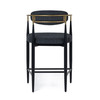 Buchtel - Mid-Century Modern Dark Grey + Gold Arm + Black Counter Chair / VGDW-J1313-DKGRY