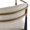Buchtel - Mid-Century Modern Beige + Gold Arm + Black Bar Chair / VGDW-J1314-BGE