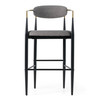 Buchtel - Mid-Century Modern Medium Grey + Gold Arm + Black Bar Chair / VGDW-J1314-MEDGRY