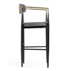 Buchtel - Mid-Century Modern Medium Grey + Gold Arm + Black Bar Chair / VGDW-J1314-MEDGRY