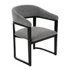 Maury - Modern Grey Fabric + Black Dining Chair / VGMA-MI-1189-GRYBLK
