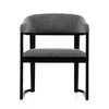 Maury - Modern Grey Fabric + Black Dining Chair / VGMA-MI-1189-GRYBLK