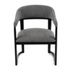 Maury - Modern Grey Fabric + Black Dining Chair / VGMA-MI-1189-GRYBLK