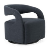 Dowsett - Modern Charcoal Fabric Swivel Accent Chair / VGRH-RHT-638-BLK