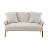 Cynthia - Modern White Fabric + Wood Loveseat / VGRH-RHS-S204-2