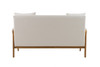 Cynthia - Modern White Fabric + Wood Loveseat / VGRH-RHS-S204-2
