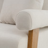Cynthia - Modern White Fabric + Wood Loveseat / VGRH-RHS-S204-2