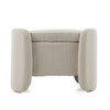 Erin - Modern Cream Fabric Storage Ottoman / VGRH-RHT-721-CRM