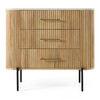Cambridge White Marble & Mango 3 Drawer Dresser / VGED-RID108312