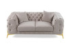 Clarice - Transitional Light Beige Velvet Loveseat / VGAH-SF1013-2-BGE