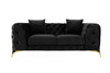 Clarice - Transitional Black Velvet Loveseat / VGAH-SF1013-2-BLK