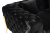 Clarice - Transitional Black Velvet Loveseat / VGAH-SF1013-2-BLK