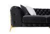 Clarice - Transitional Black Velvet Sofa Set / VGAH-SF1013-SET-BLK