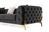 Clarice - Transitional Black Velvet Sectional Sofa / VGAH-SF1015-BLK