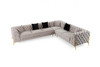 Clarice - Transitional Light Beige Velvet Sectional Sofa / VGAH-SF1015-BGE