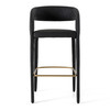 Faerron - Modern Black Leatherette Bar Chair / VGEU-MC-7182BC-B-BLK