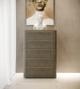 Lois - Modern Beige Shagreen + Brass Chest / VGVC-J2408-5H