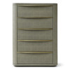 Lois - Modern Beige Shagreen + Brass Chest / VGVC-J2408-5H