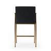Custer - Modern Black Vegan Leather + Brass Counter Chair / VGGA-6250CH-C-BLK
