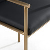 Custer - Modern Black Vegan Leather + Brass Counter Chair / VGGA-6250CH-C-BLK
