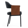 Jensen - Modern Black + Camel Vegan Leather Dining Chair / VGGA-6261CH-1-BLK