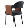 Jensen - Modern Black + Camel Vegan Leather Dining Chair / VGGA-6261CH-1-BLK
