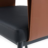 Jensen - Modern Black + Camel Vegan Leather Dining Chair / VGGA-6261CH-1-BLK