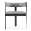 Boswell - Modern Grey Faux Leather + Black Dining Chair / VGRH-RHS-DC-158-GRYBLK