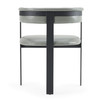 Boswell - Modern Grey Faux Leather + Black Dining Chair / VGRH-RHS-DC-158-GRYBLK
