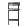 Boswell - Modern Grey Faux Leather + Black Counter Chair / VGRH-RHS-CS-158-GRYBLK