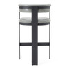 Boswell - Modern Grey Faux Leather + Black Barstool / VGRH-RHS-BS-158-GRYBLK