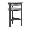 Boswell - Modern Grey Faux Leather + Black Barstool / VGRH-RHS-BS-158-GRYBLK