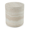 Benji - Modern Faux Travertine Round End Table / VGIP-ST901