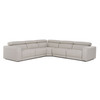 Dalton - Modern Italian Light Grey Leather Sectional + Recliners / VGDTDALTON-GREY-SECT