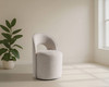 Gordon - Modern Cream Fabric Swivel Dining Chair / VGKK-KF-Y2176-CRM