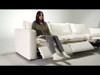 Almagre - Modern White Fabric Sofa w/ 3 Electric Recliners / VGEV-G2315-WHT